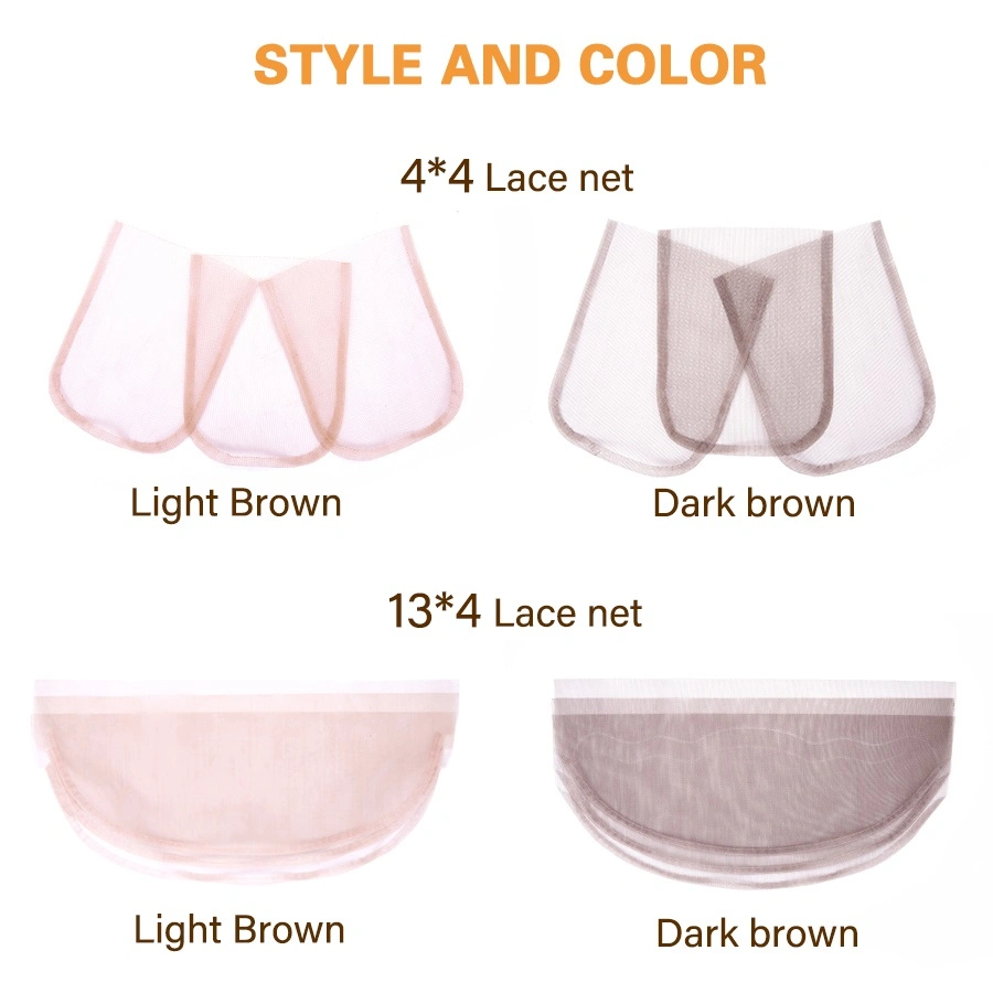 Wholesale Price Hand-Woven 13X4 Inch Swiss Lace Closure Frontal Base Hair Piece Net for Making Lace Wigs Cap Closure Accessories