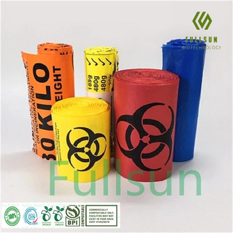 Biodegradable Autoclavebiohazard Compostable Medical Hospital Custom Garbage Bag