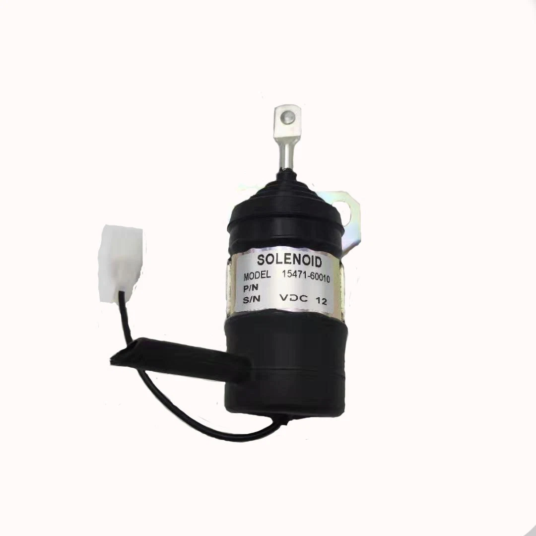 15471-60010 052600-1001 052600-1000 12V Solenoid Valve for Kubota Z482 D722 B1550 Heavy Equipment Parts