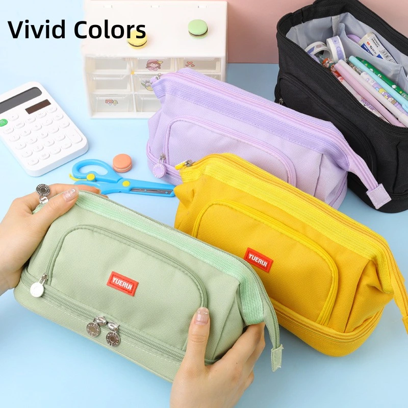 Estojo para lápis roxo de grande capacidade estojo estojo de lápis portátil Saco de caneta Cosmetic Portable Bag