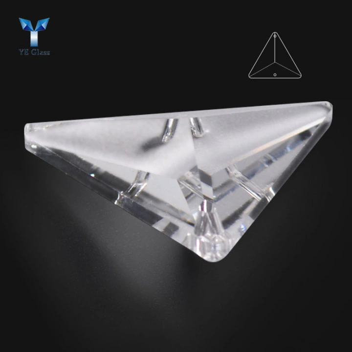 Transparent Triangle Crystal Prism Pendnat for Chandelier Parts