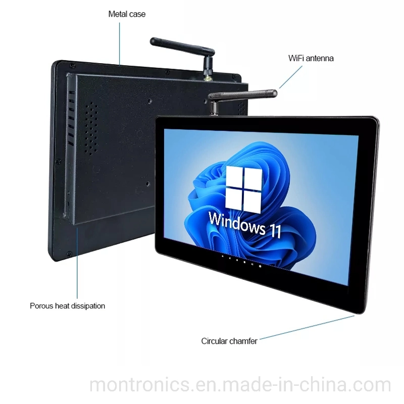 15.6 Inch Capacitive Touch Screen I7 10 Point Touch All in One Computer with External WiFi Wall Mounted Industrial PC