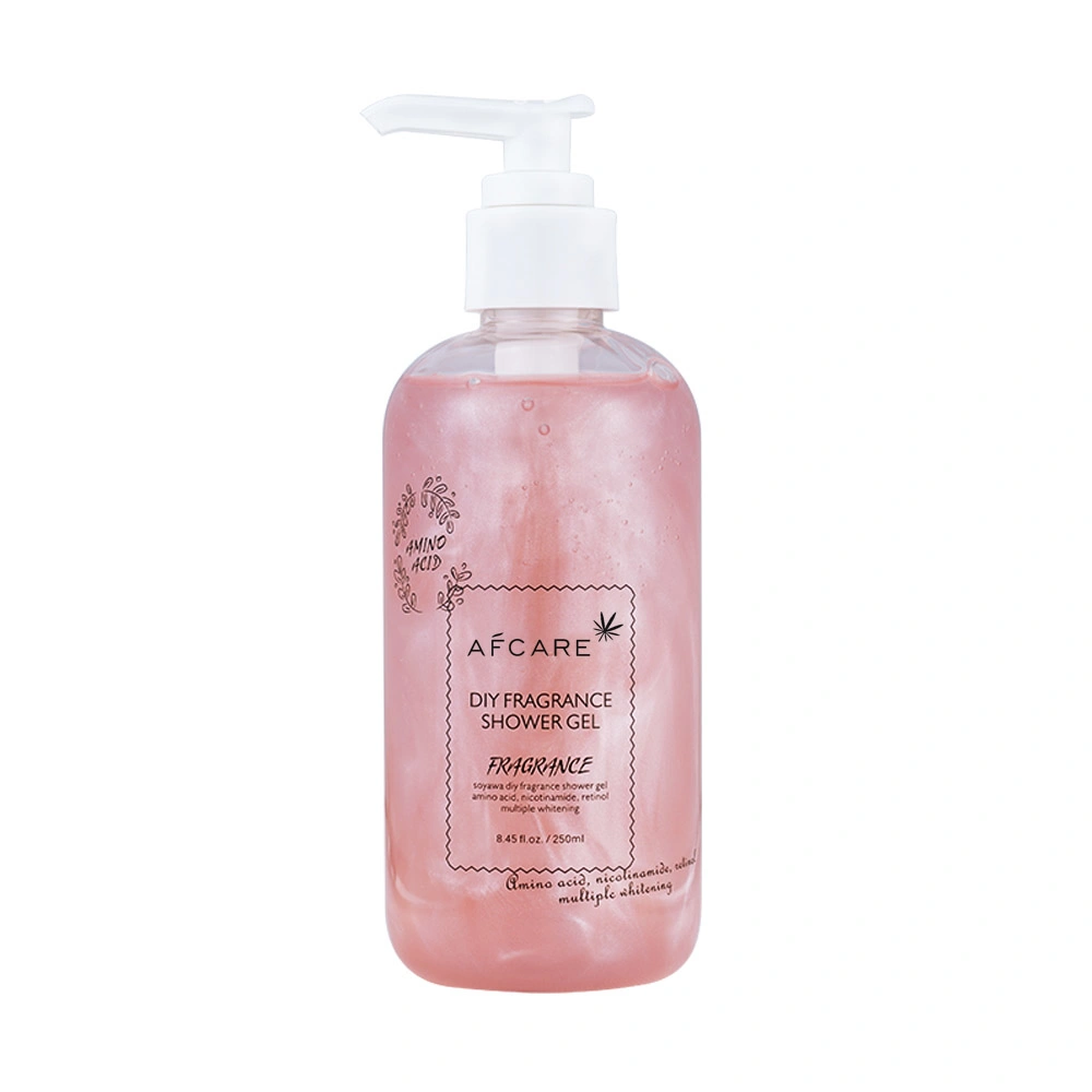 Le lissage Peau Peau La décoloration rose Gel Douche Vulcanice demande des clients de la boue Gel Douche fraise