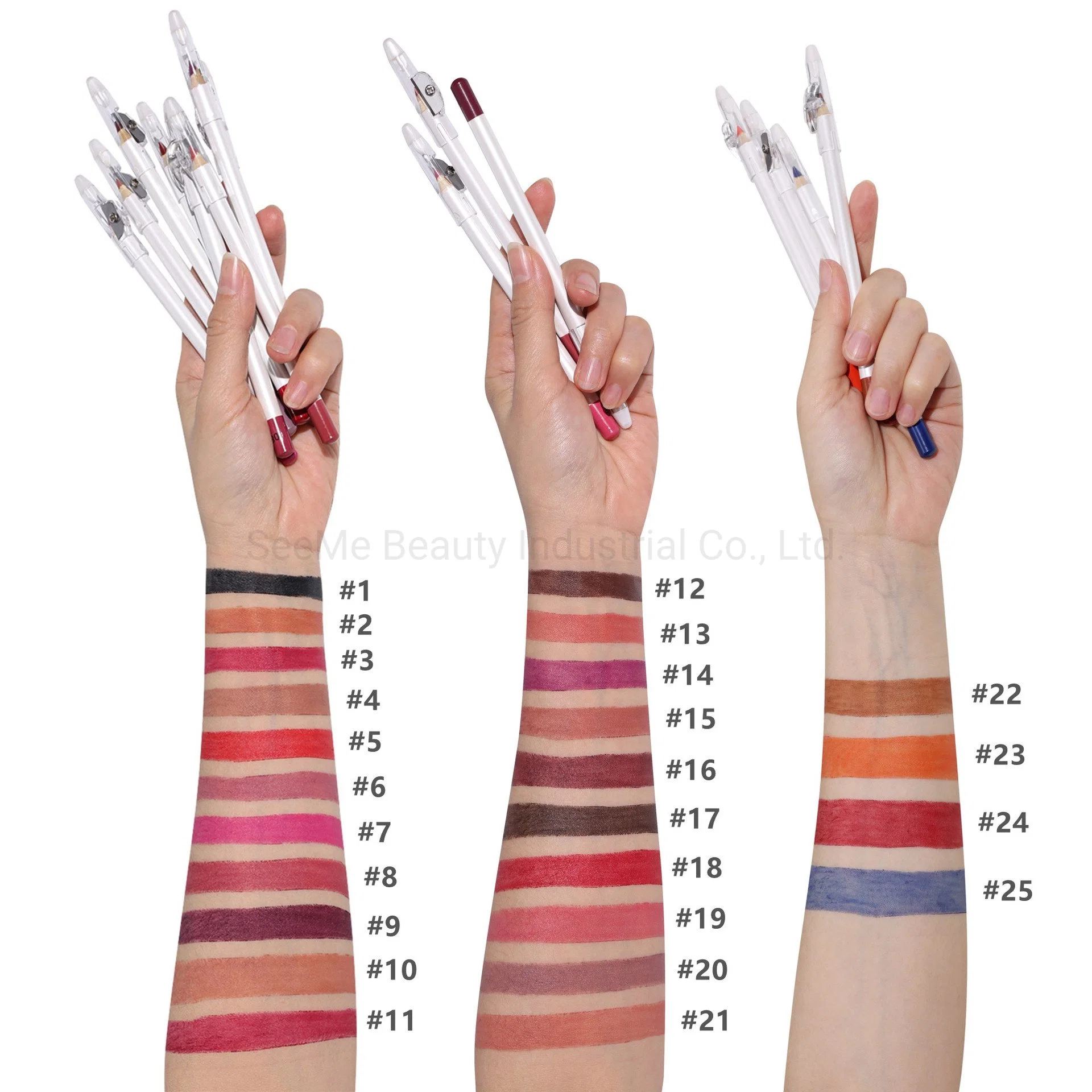 Lip Liner Pencil 25 Colors Professional Matte Lipliner with Sharpener Waterproof Long Lasting Smooth Natural Lip Makeup for Woman Cosmetic