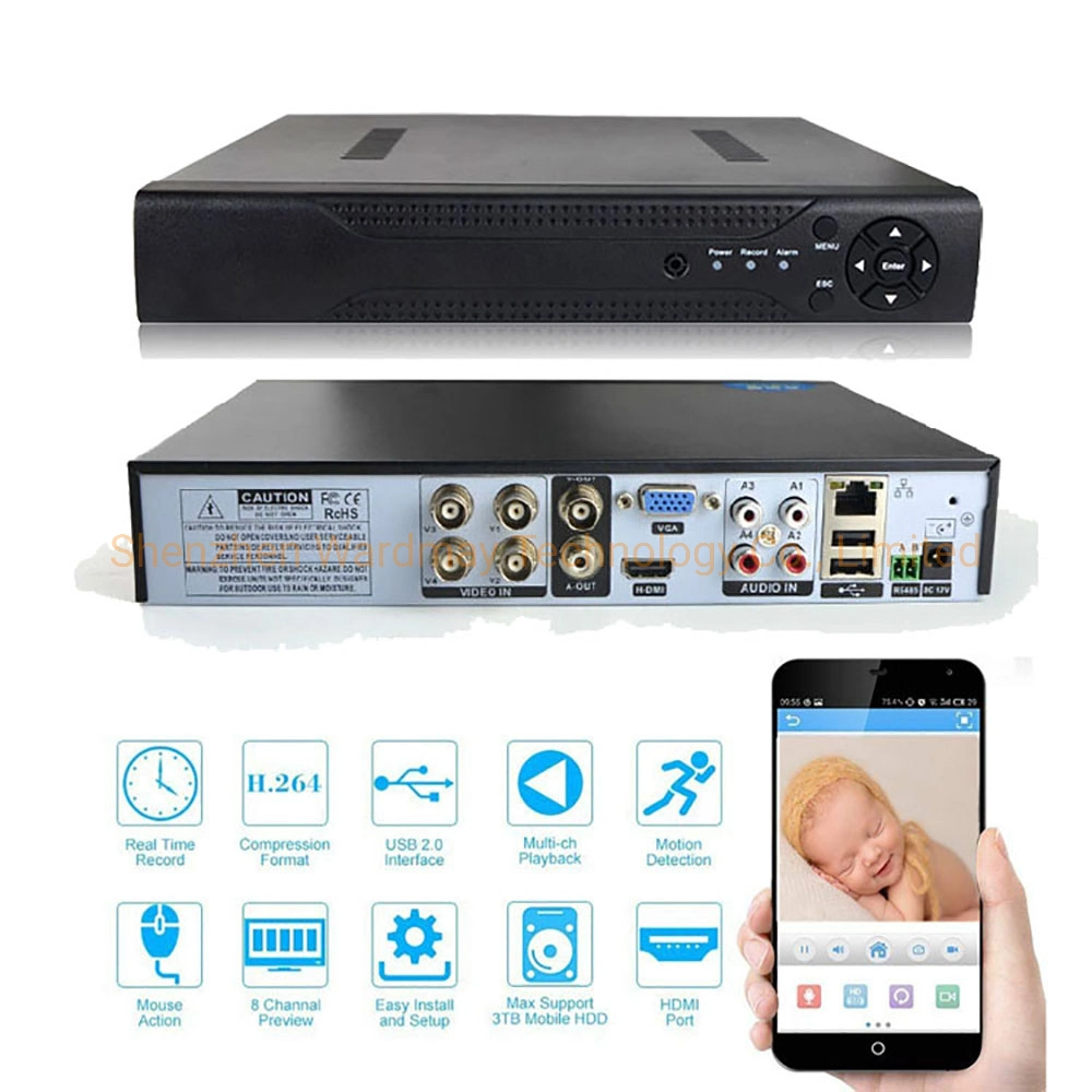 Wardmay barato juego completo 4CH DVR Inicio Kits de 5MP cámara CCTV Sistema de seguridad con cámara analógica de 5MP