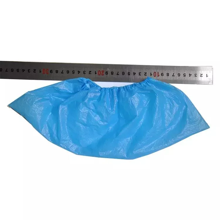 Disposable Medical Blue Care Cleanroom Protection Shoe Cover Waterproof Plastic Boot Covers