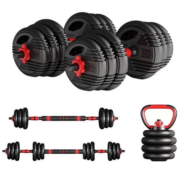 Weightlifting Fitness Factory Cheap Plastic Cement Dumbbells Set Adjustable Dumbbell Set