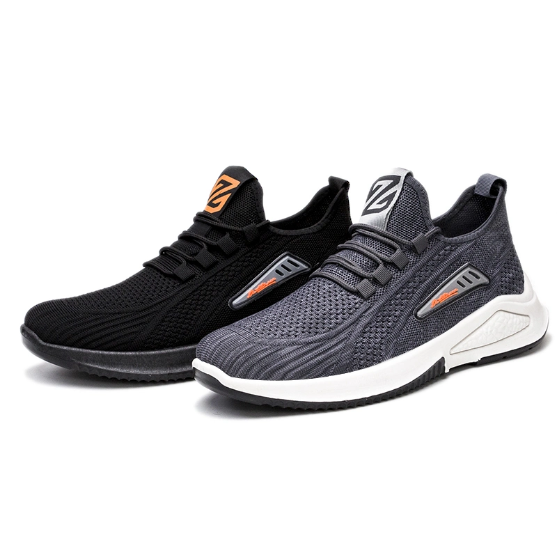 New 2021 Spring Breathable Fly Knitted Athletic Men Trainer Walking Shoes