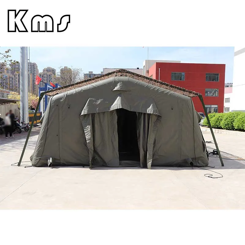 Doble Caja fuerte tela de lienzo estilo militar invierno Tent grande Campamento militar tienda