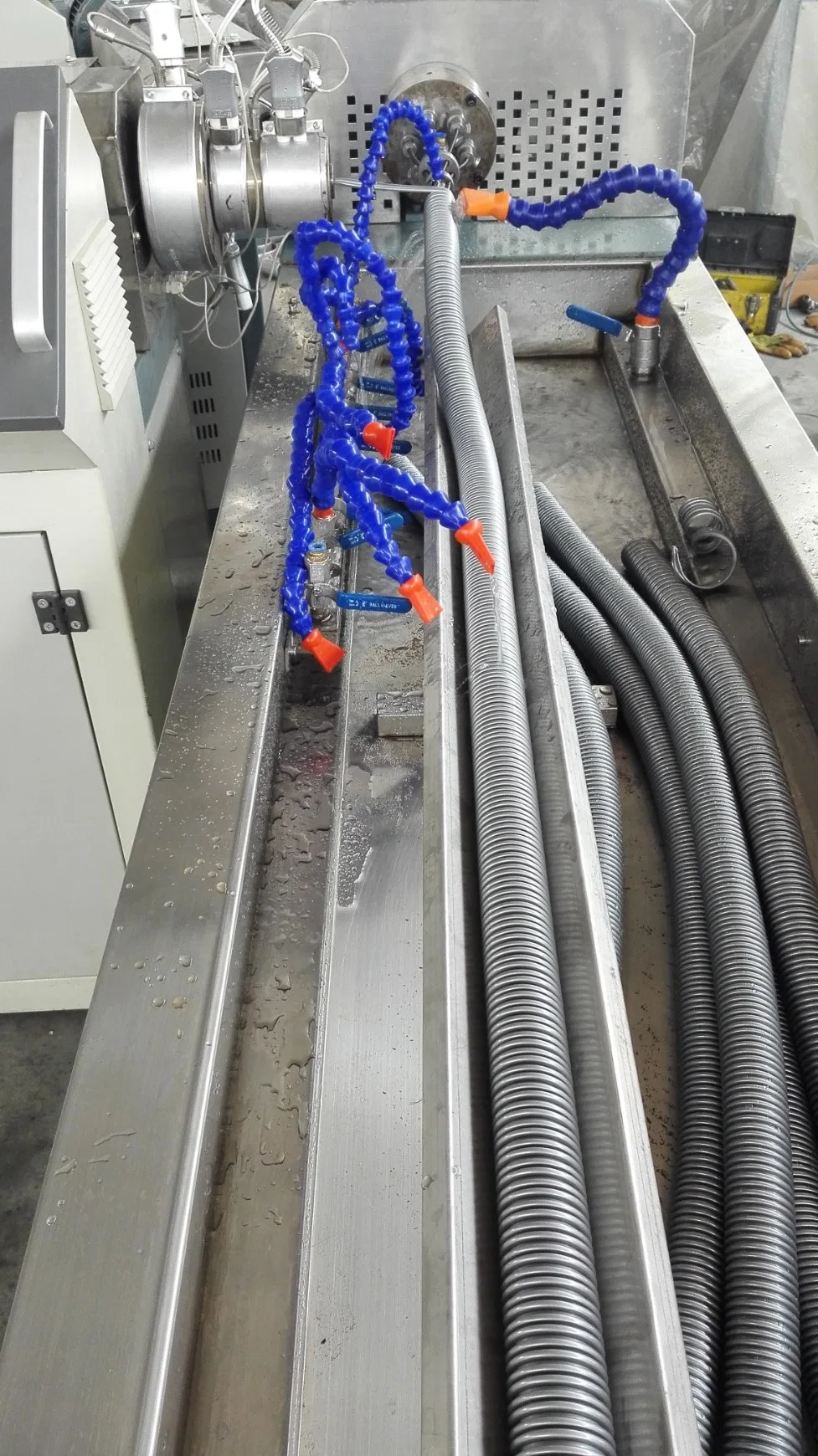 PE Rib Wire Fiber Reinforced Suction spiral Spring Pipe Hose Extrusion Making Machine