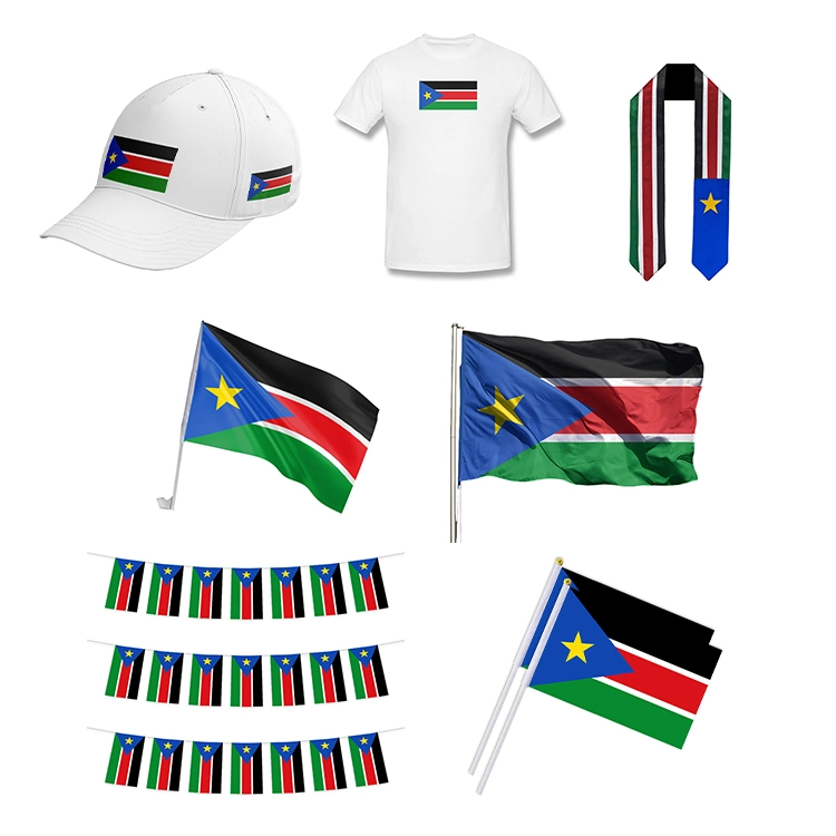 Campaign Party Advertisement Promotion Items South Sudan Custom T Shirt Scarf Baseball Cap Flag Banners for Election