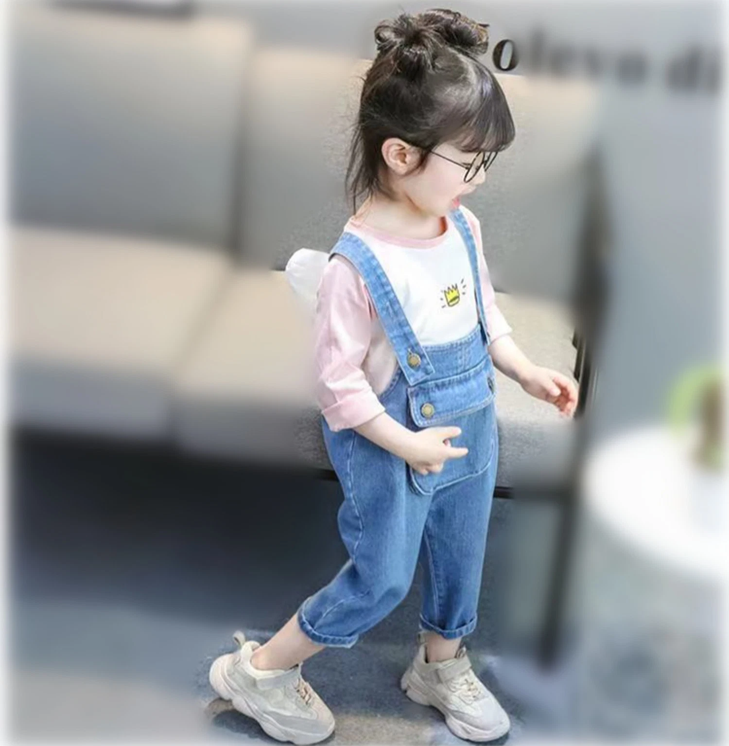 Fashion Toddler Denim Bib Pants, Children's Clothing, Kid's Wear