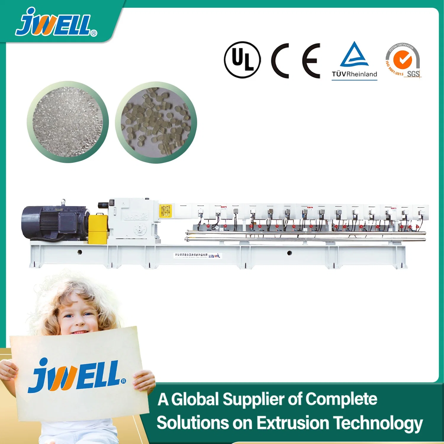 Jwell Cjwh75/Cjwh95 PU/reacción de TPU gránulos de máquina de hacer plástico Pelletizer costo