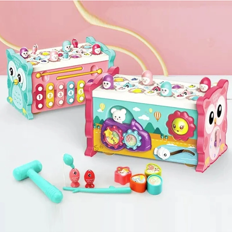 Multifunction 8 in 1 Early Educational Baby Colorful Toys Musical Piano Cube Box Set Interesting Infant Hexahedron Toy for Kids