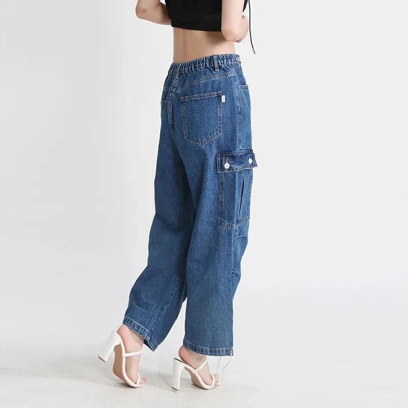 Classic denim Pants Sexy Mujer Jeans con bolsillo