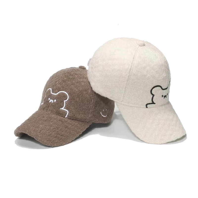 Wholesale Custom Embroidery Logo Polar Fleece 6-Panel Winter Warm Baseball Caps and Hats