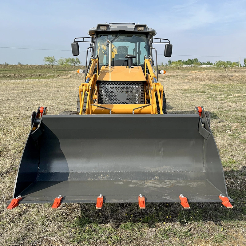 4X4 Wheel Mini Backhoe Loader Tractor with Mower and Backhoe Bucket 6 in 1