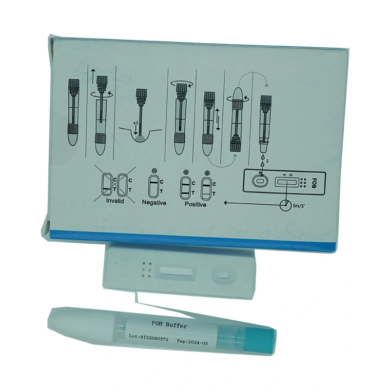 Test sanguin occulte fécal de la marque OEM Colloïdal Gold Medical Factory Kit d'auto-test de la télécommande