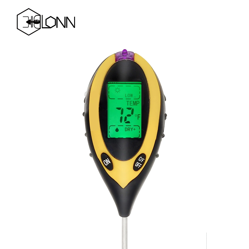 Large LCD Screen 4 in 1 Digital pH Meter Soil Tester