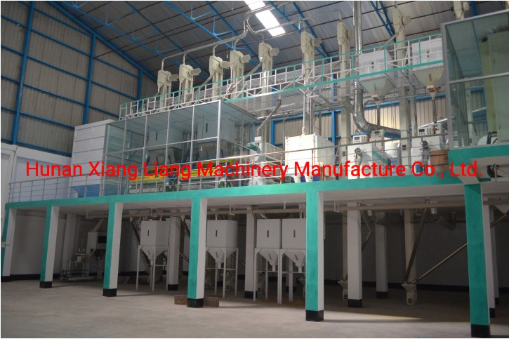 220/380/440V Steel Platform Structure Xiangliang Brand Water Polisher Rice Milling Plant