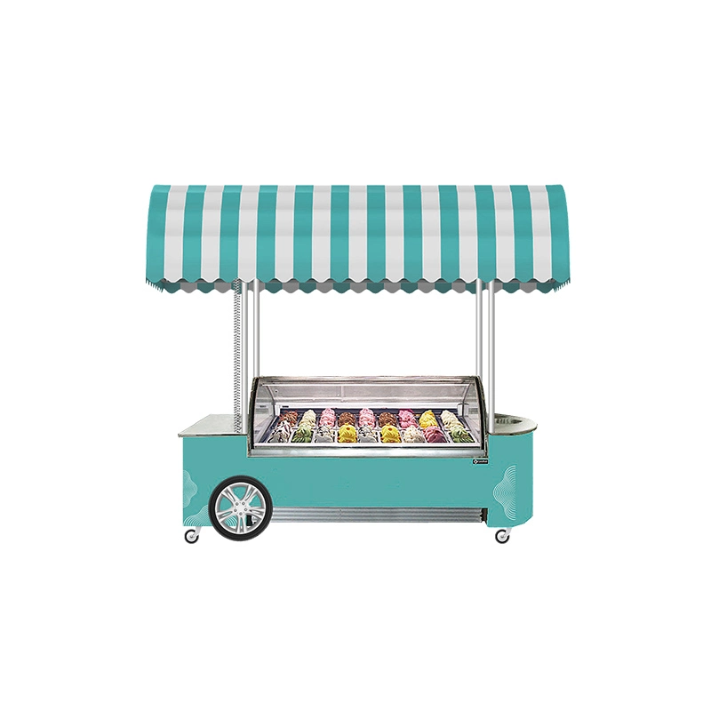 Electric Beach Hand Rolled Towable Ice Cream Cart