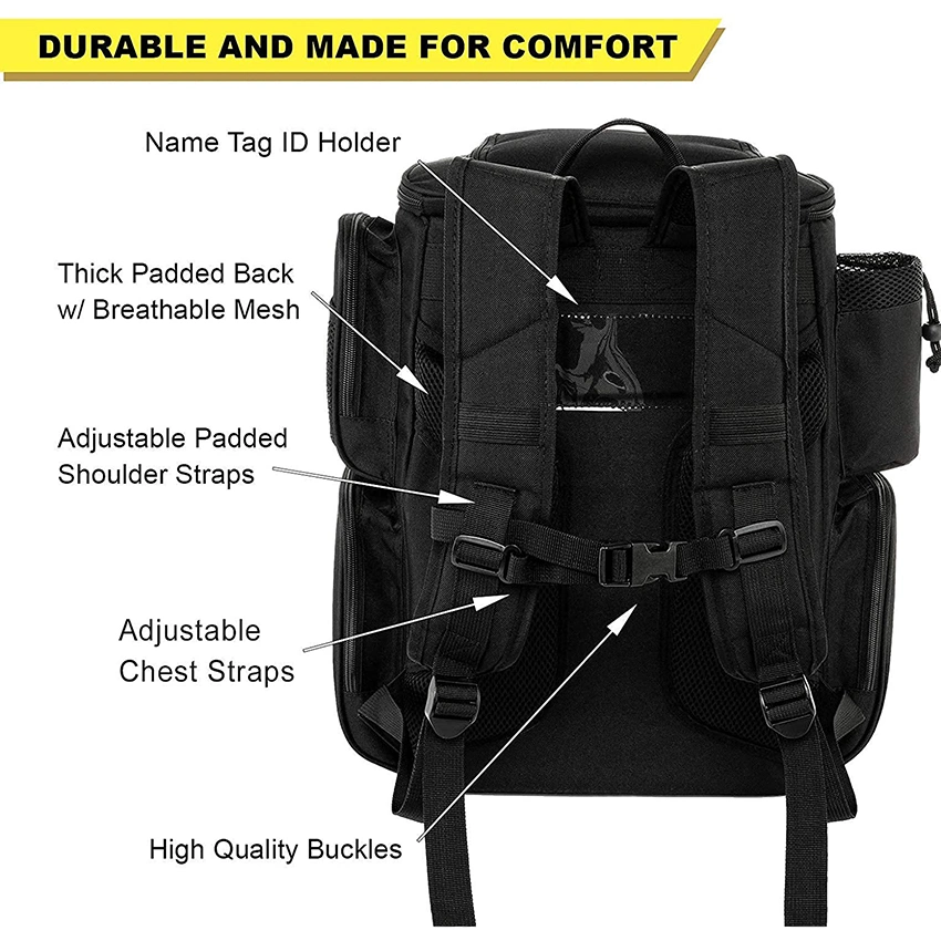 Waterproof Heavy Duty Fishing Bag with Multiple Storage Compartments Large Tackle Bag Stores Lures, Fishing Gear, and Boat Accessories Fishing Rod Bag