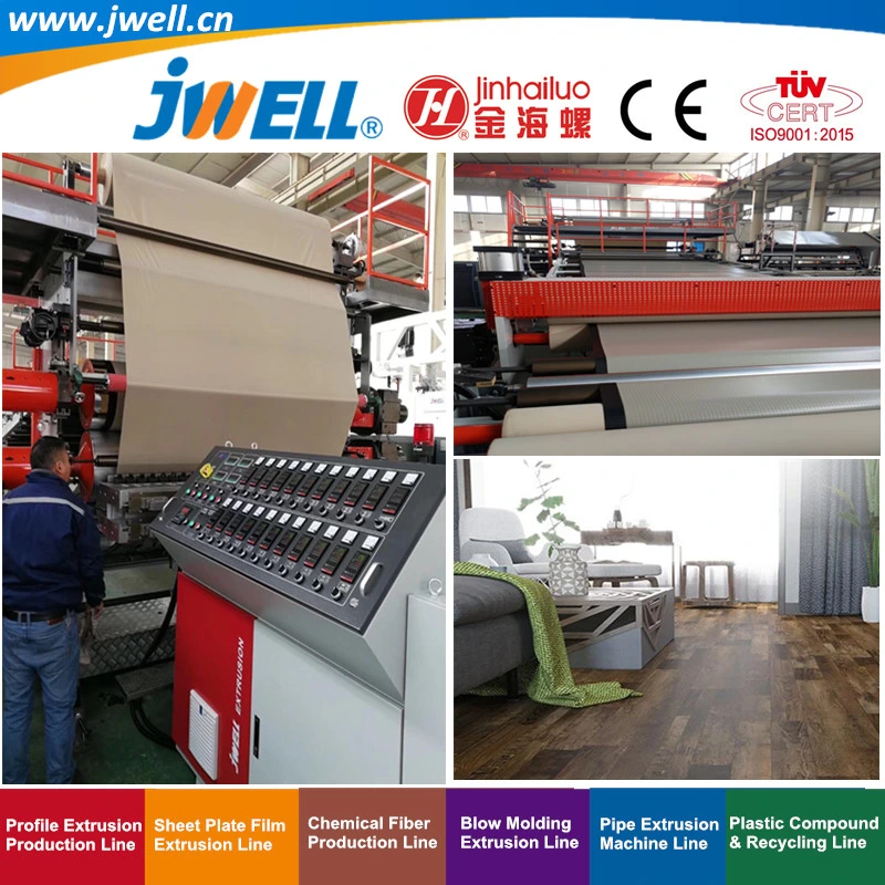 Jwell-PVC Plastic Leather Double Layers and Three Layers Recycling Agricultural Extrusion Making Machine for House with High Speed and Factory Price