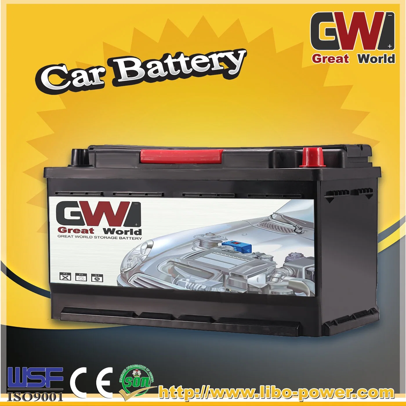 12V 100ah Good Starting Stong Power DIN100 Mf Car Battery