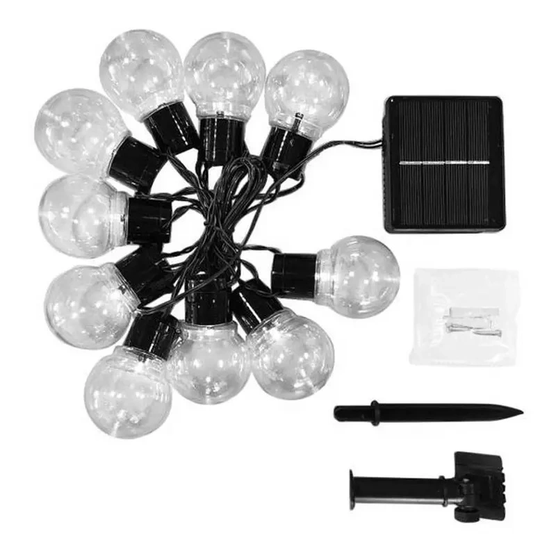 LED G50 Bulb Solar Energy String Light Solar Outdoor Garten Wasserdichte Dekorlampe für Zuhause Indoor Weihnachten Feiertagsbeleuchtung