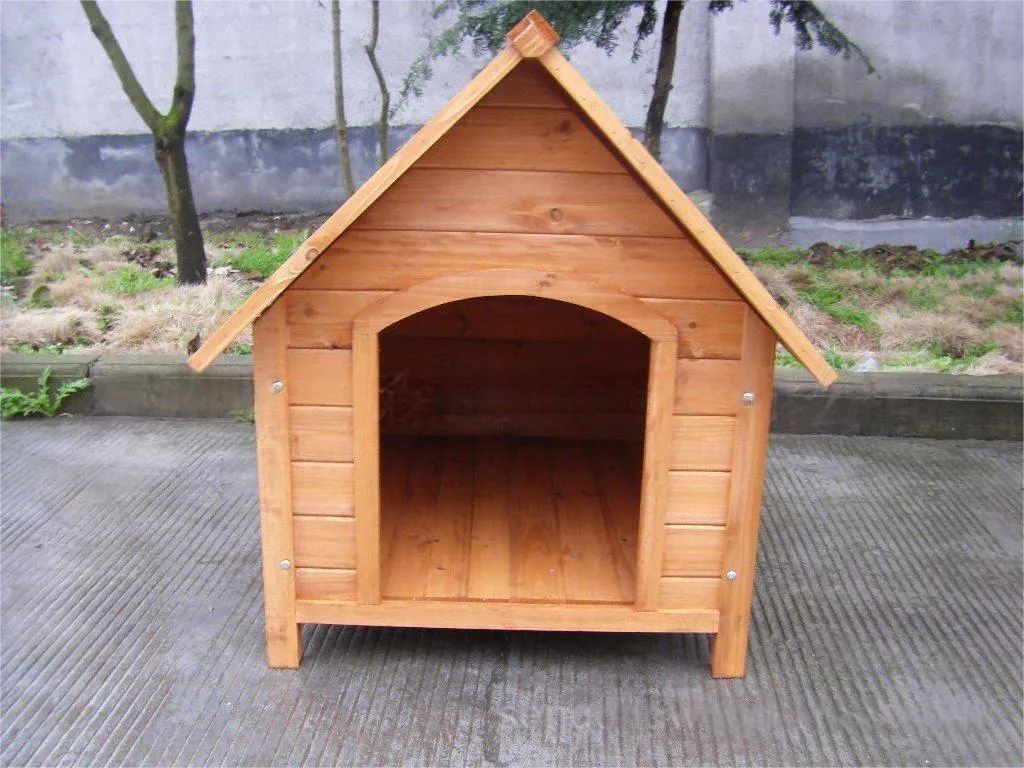 Spire House en bois PET Dog House Dog House extérieur solide Bois