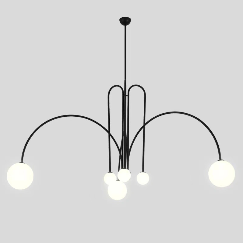 Nordic Postmodern Art Moda simple vidrio LED dormitorio comedor Chandelier.