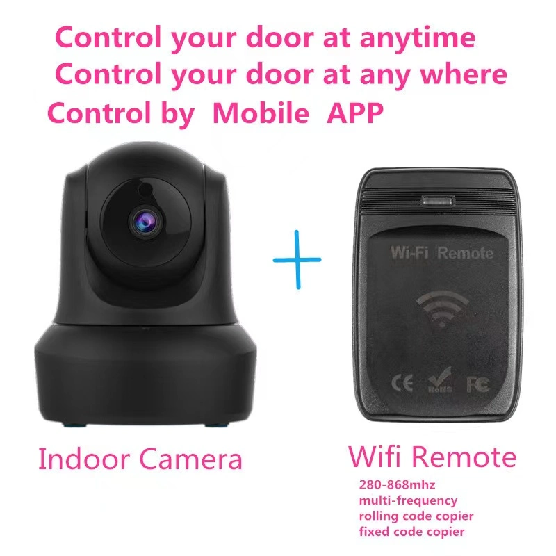 Controlo da APLICAÇÃO Wi-Fi Mobile para a porta de garagem com o. Função da câmara