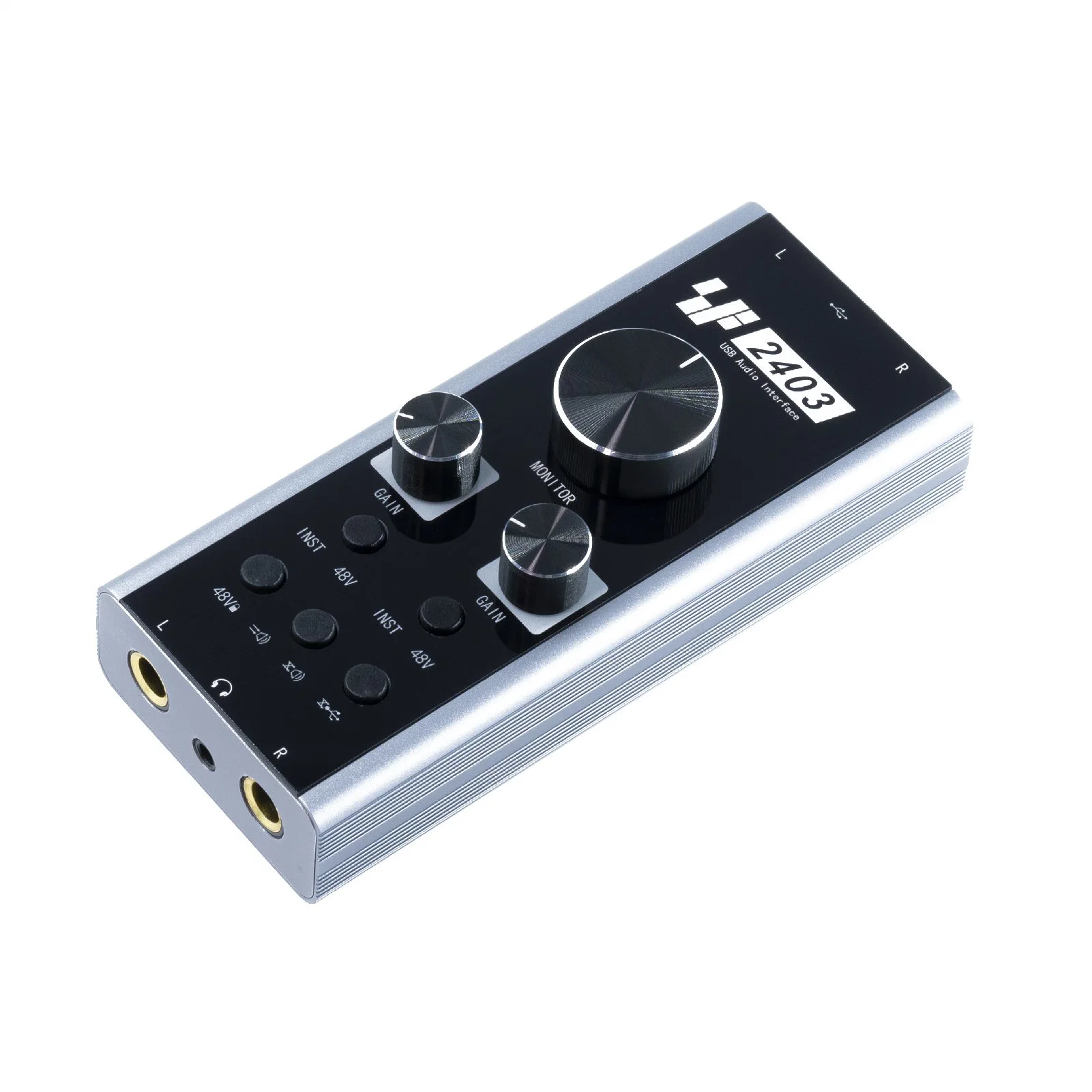 Mini Audio Interface 2 in 2 out with 24 Bit 192kHz High-Quality Recording Super Clear and Convenient for Podcast Livestreaming Editing Ready to Go
