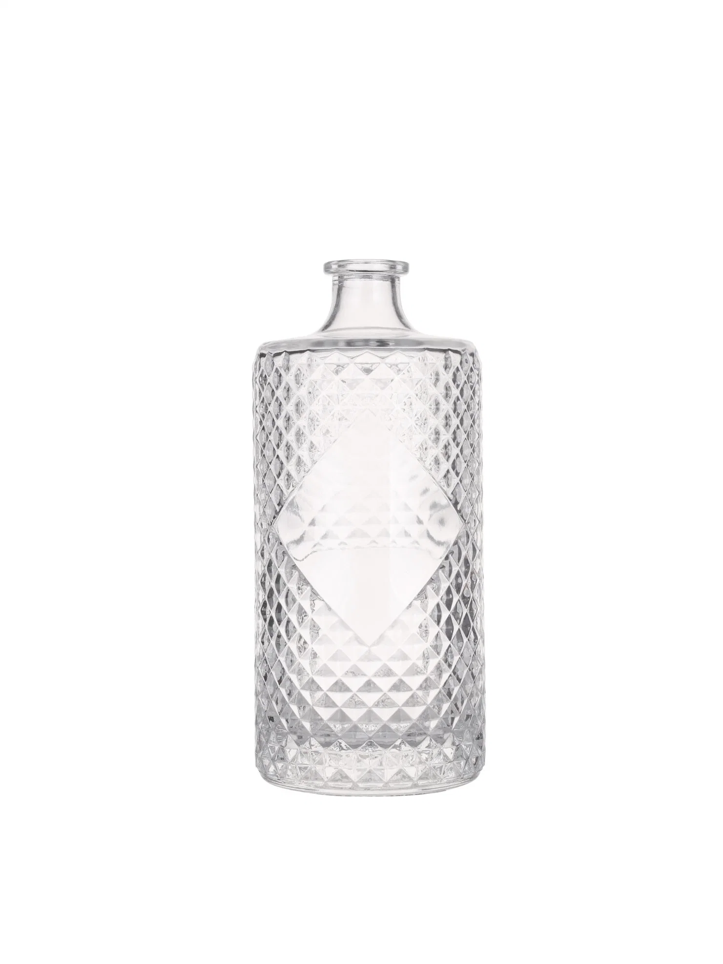 Verre à bouteille rond de 750 ml créatif pour vodka Whiskey Gin Vin avec liège