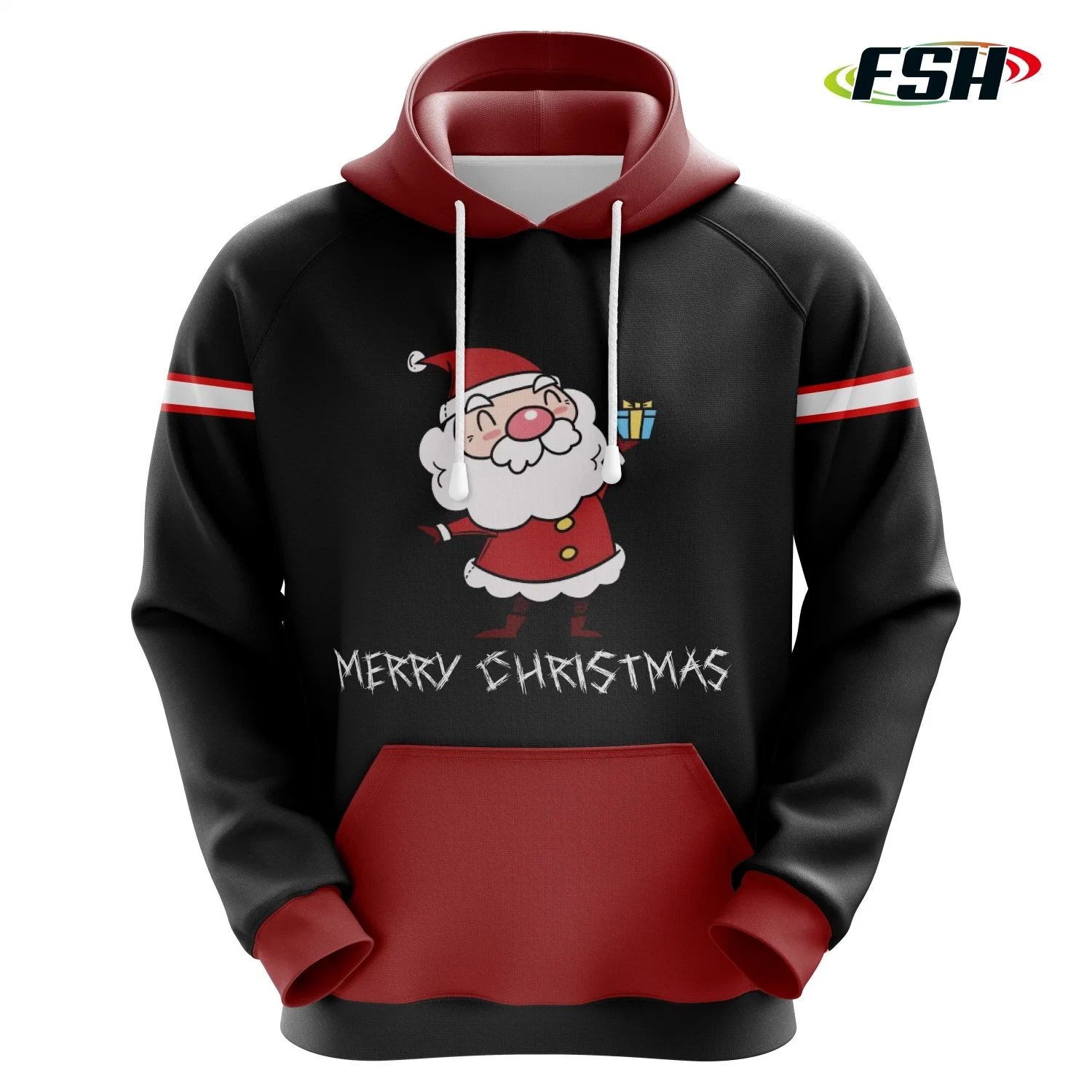 Mens Cotton Sweatshirt Plus Size Pullover Print Sublimation Custom Logo Christmas Wear