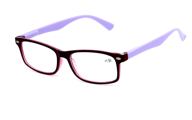 Classic Style Rectangular Frame with Studs Custom Logo Spring Hinges Reading Glasses