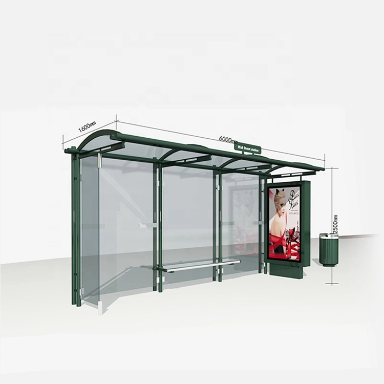 304 Stainless Steel&#160; Bus Station Modern Bus Stop Shelter Design