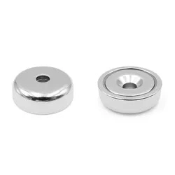 Countersunk Hole Neodymium Magnets Pot 25mm Screw Hook with Nuts and Washer