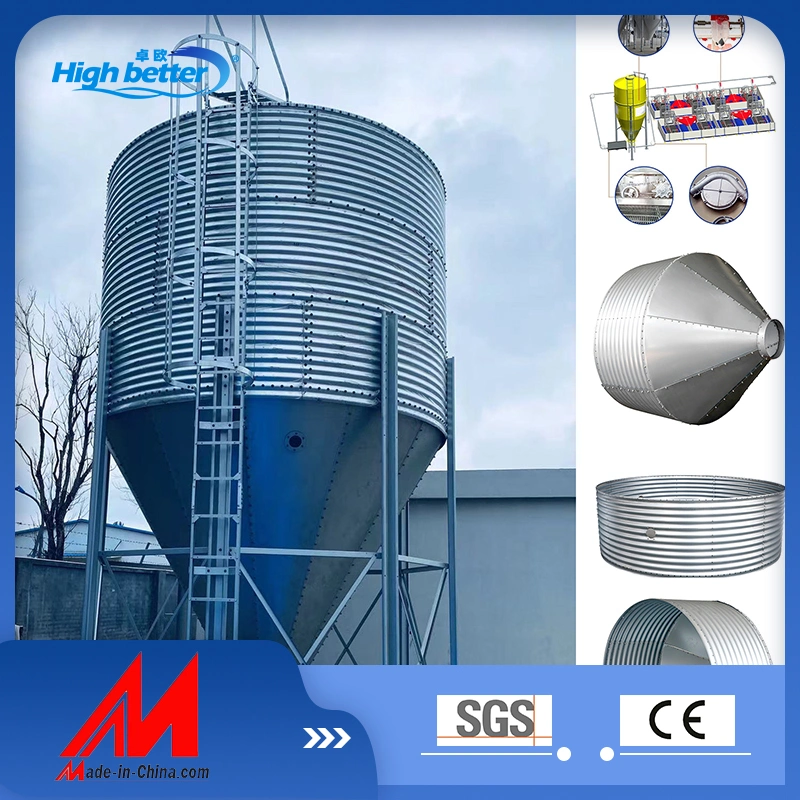 Factory Price Sheep Farm Equipment 3t/ 5t/10t/15t/20t/ 25t / 30t Hopper Bottom Grain Storage Steel Silo with Competitive Advantages