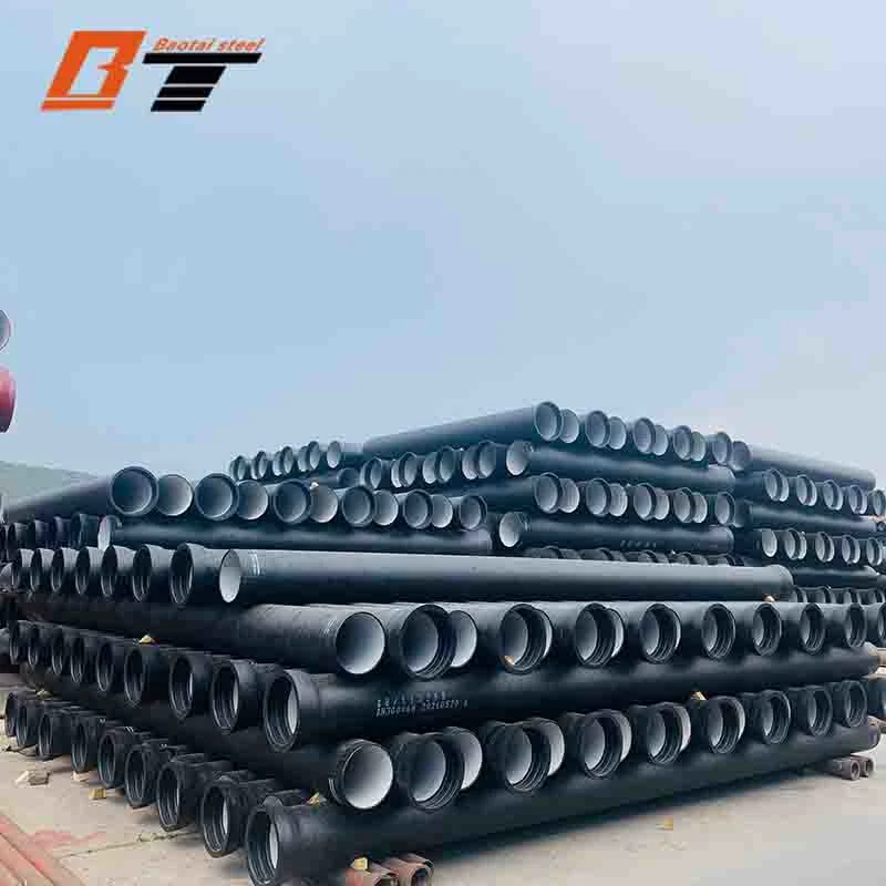 Large Stock K7/K8/K9/C40/C30/C25 Underground Waterworks Bitumen Coated Anticorrosion Pipelines Ductile Cast Iron Pipe