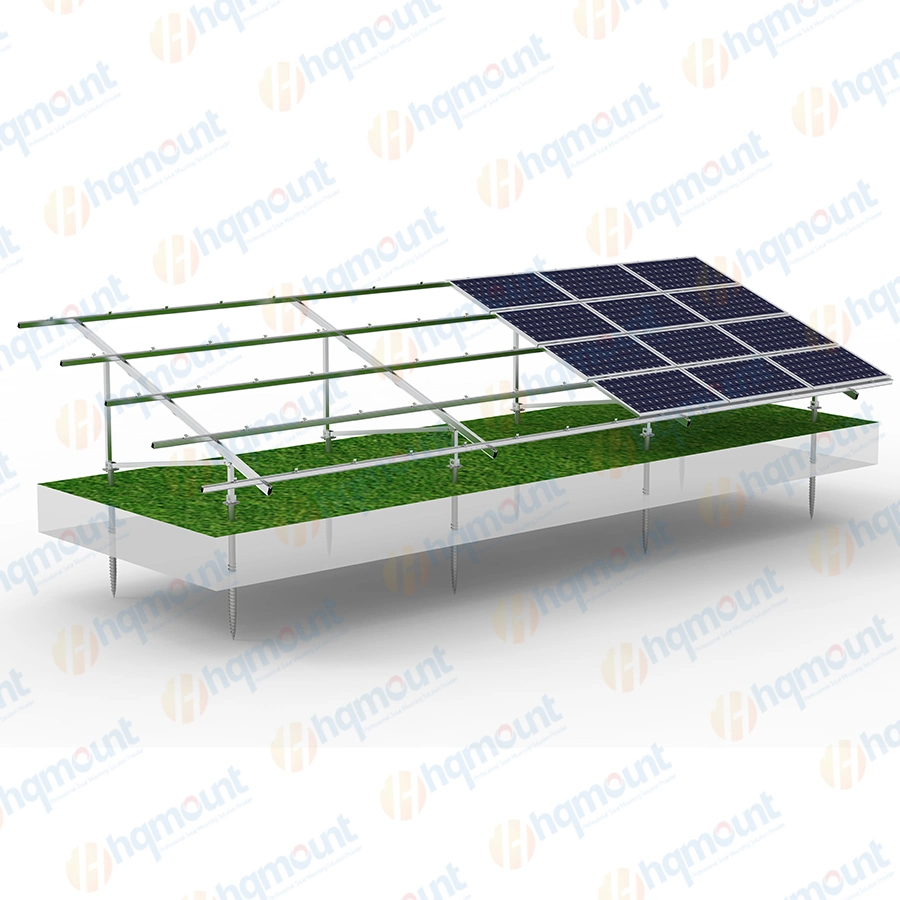 N Types Aluminium Commercial Ground Solar Racking Mounting System