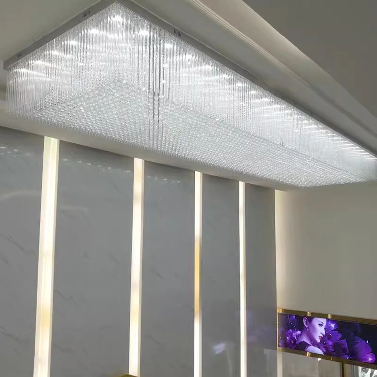 LED Modern Living Room Villa Hanging Light Luxury Crystal Chandelier Pendant Light