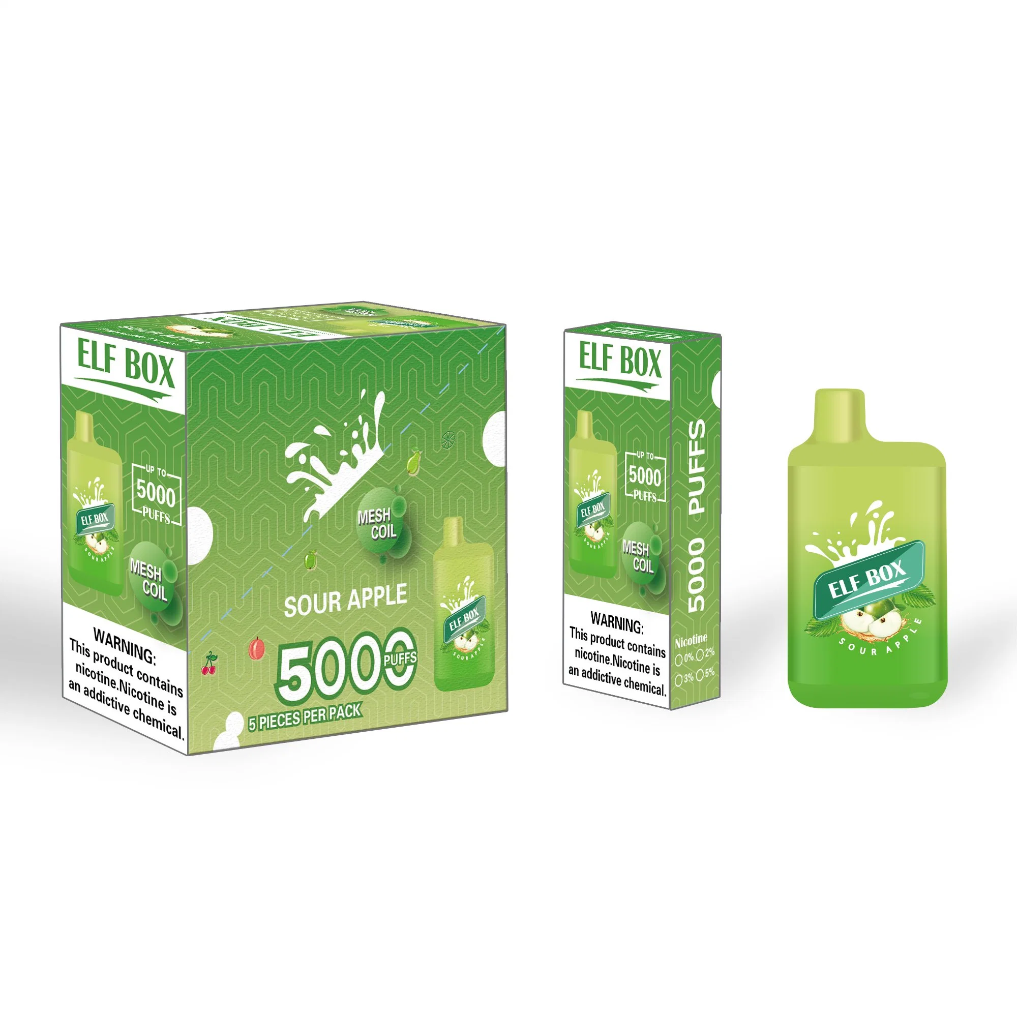 5000 Puff 12ml de aceite Elf de Verificación de jugo E Vape desechables Precio al por mayor mercado de EE.UU.