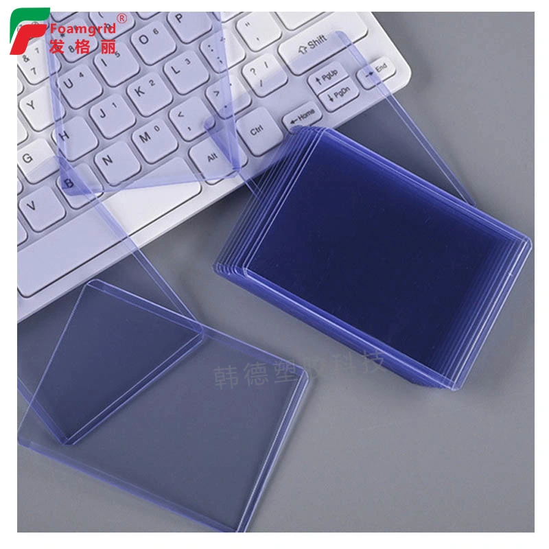 Hot Sale Custom transparence Toploader PVC pour le commerce d'affichage de carte de jeu de sport