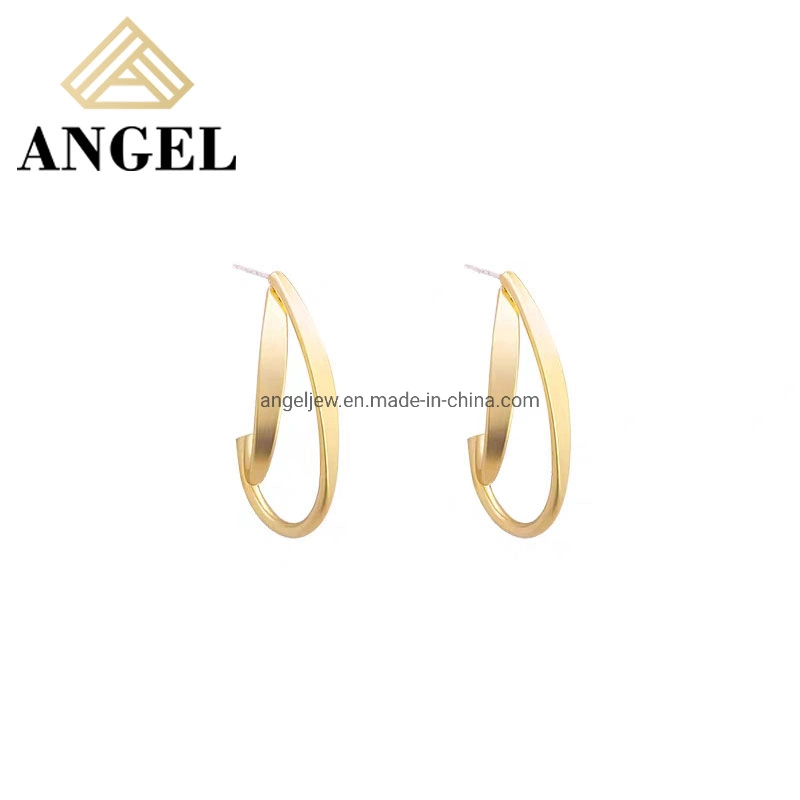 Trendy Factory Wholesale Simple Design Wholesale 925 Silver Earrings Fashion Jewelry for Gift