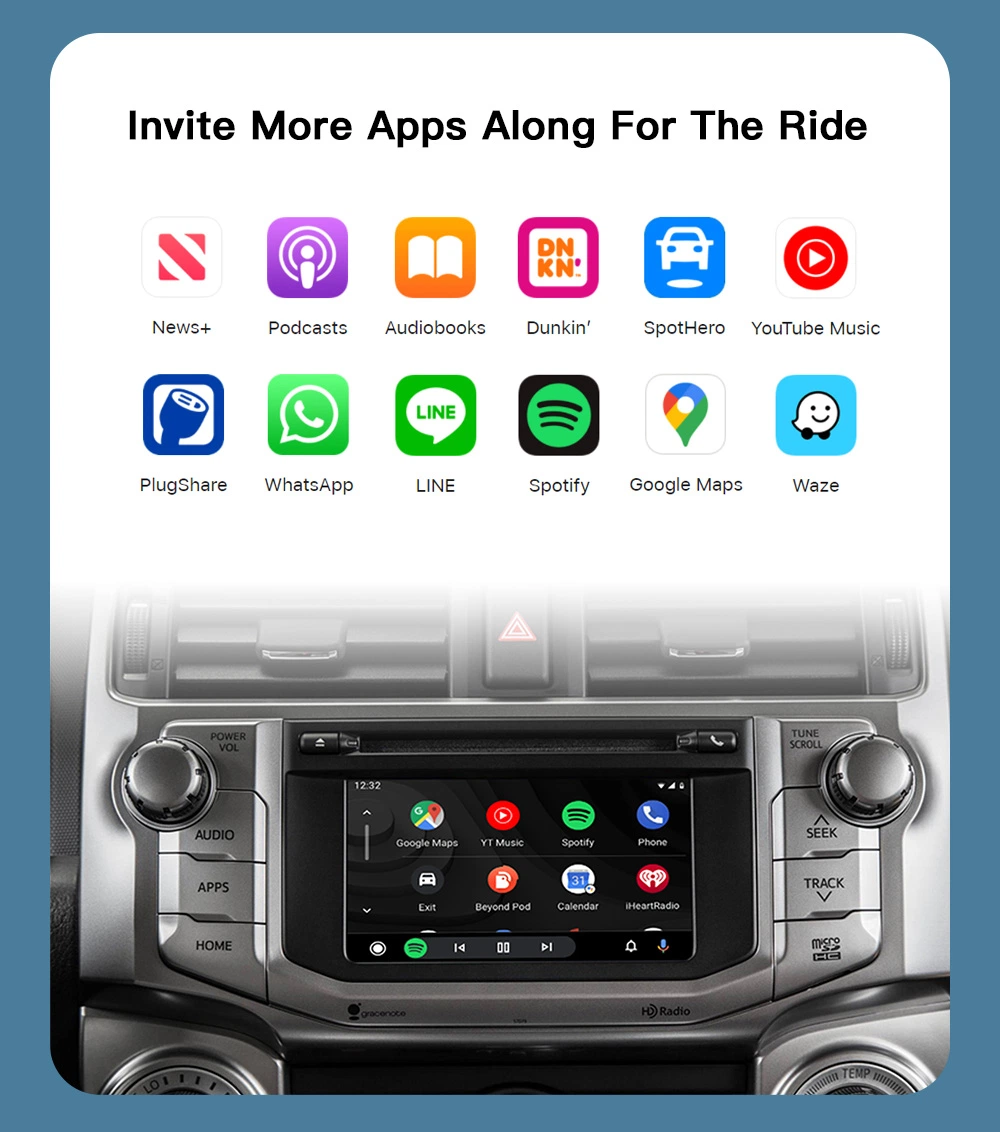 Carplay multimédia de l'autoradio pour Toyota Hilux