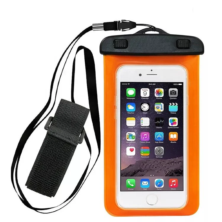 Universal PVC Waterproof Cell Phone Pouch with Armband Mobile Phone Water Proof Case Bag for Swimming