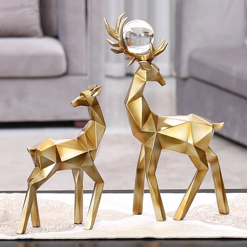 Decoracion Navidad&#160;Adornos de ciervo de cerámica para Navidad Jardín Estatua de la decoración del hogar