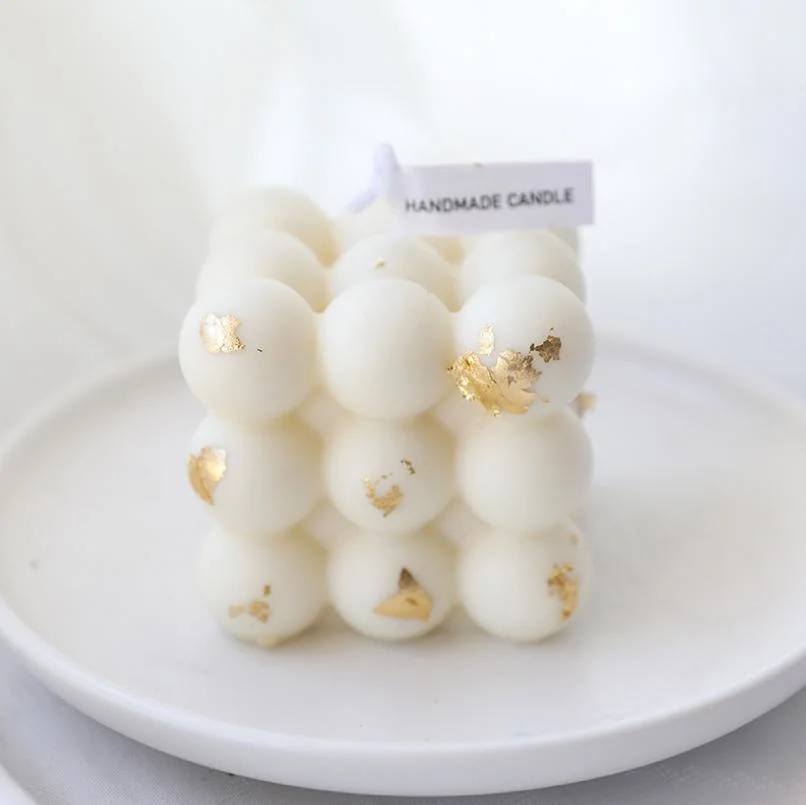 Fábrica Venta directa Bubble Girls′ dormitorio dura olor Gift Cube Vela perfumada