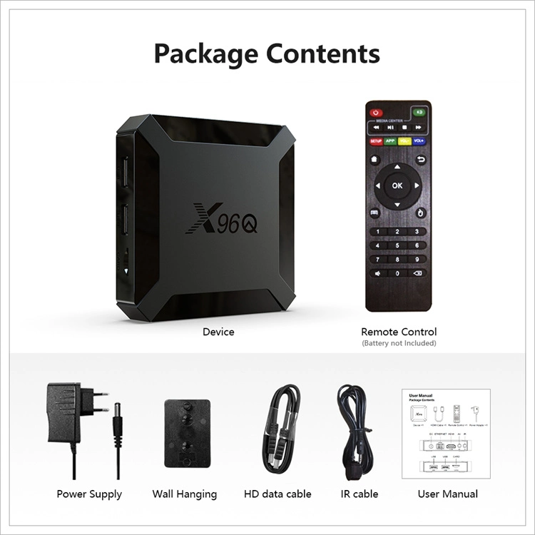 2021 Cheapest precio de fábrica X96q todos los ganadores H313 TV Box 1+8g Smart TV Box Android 10,0 Set Top Box X96q